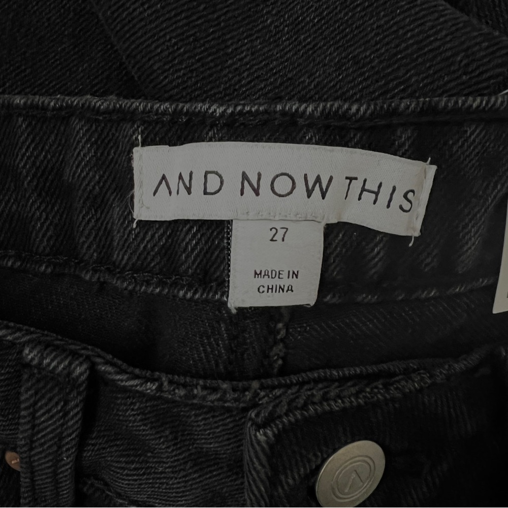 AND NOW THIS Black Ultra High Rise Jeans 90’s Inspired Fit Straight Leg … - Picture 7 of 10